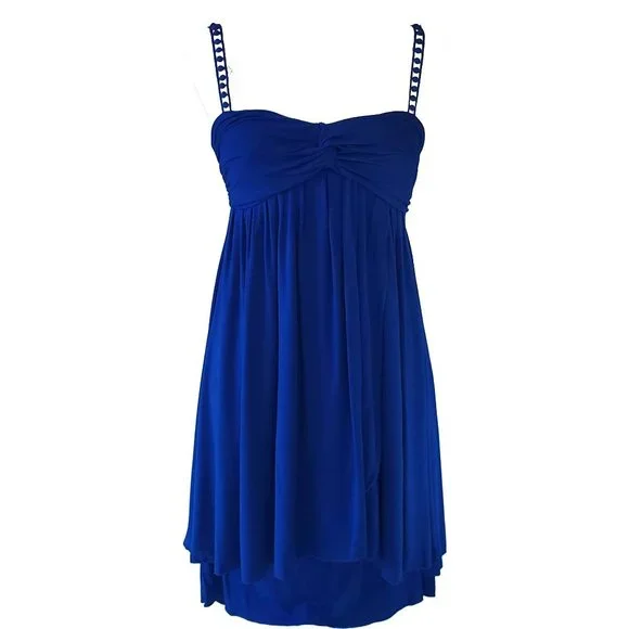catherine malandrino blue dress Catherine Malandrino Size 6 Asymmetrical Blue Dress